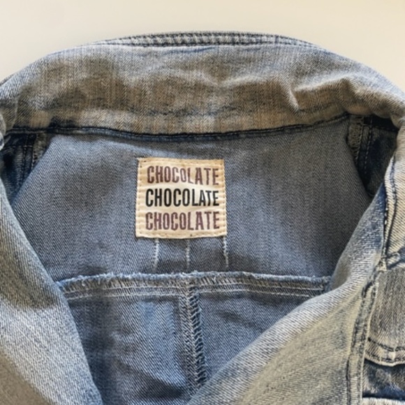 Chocolate USA | Y2K Distressed Blue Wash Denim Crop Vest Copper Zippers, Size S - Picture 9 of 10